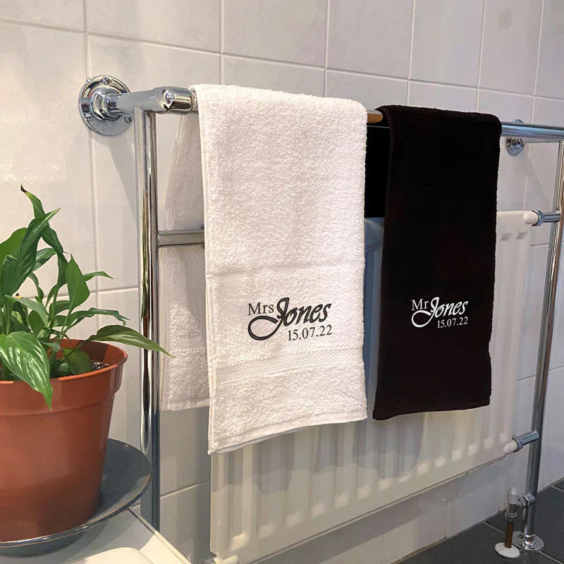 Custom embroidered towels, pillowcases, and linen accessories for home or personalised gifts