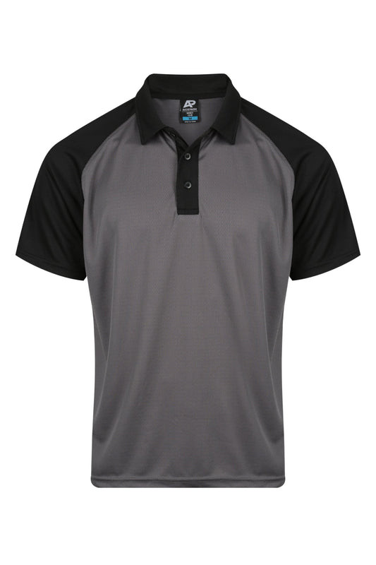 Manly Polo - Grey & Black