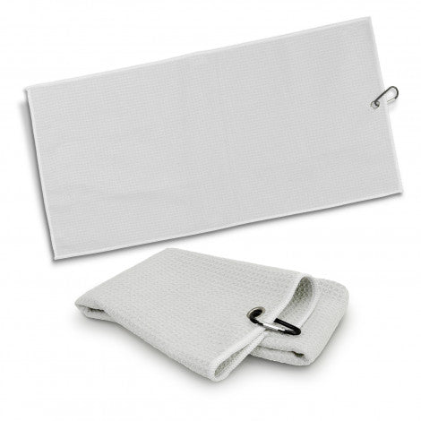 Waffle Golf Towel - Grey