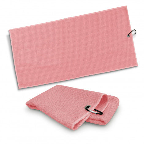 Waffle Golf Towel - Pink