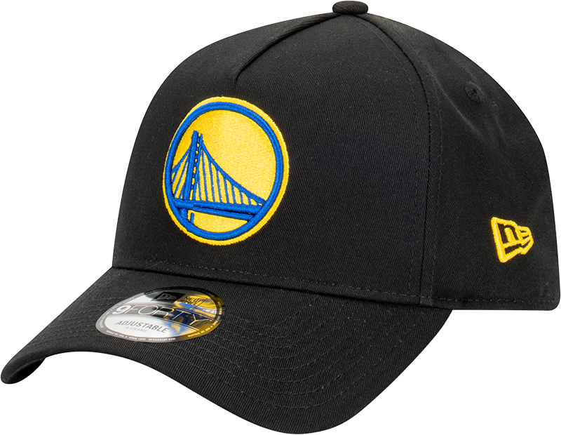 Golden State Warriors New Era 9FORTY A-Frame Snapback Hat - Black