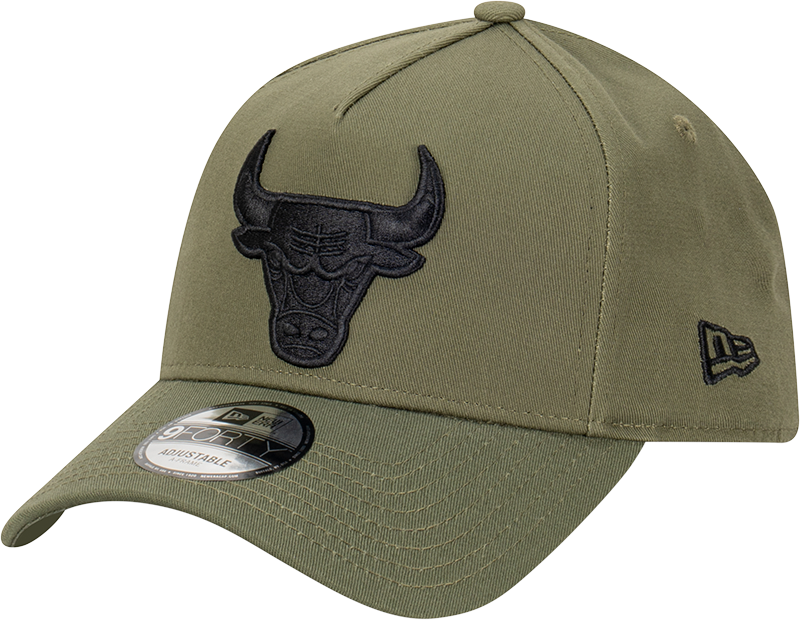 Chicago Bulls New Era 9FORTY A-Frame Snapback Hat - New Olive