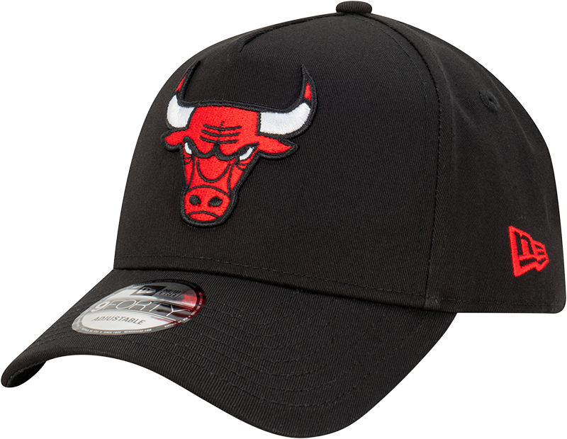Chicago Bulls New Era 9FORTY A-Frame Snapback Hat - Black