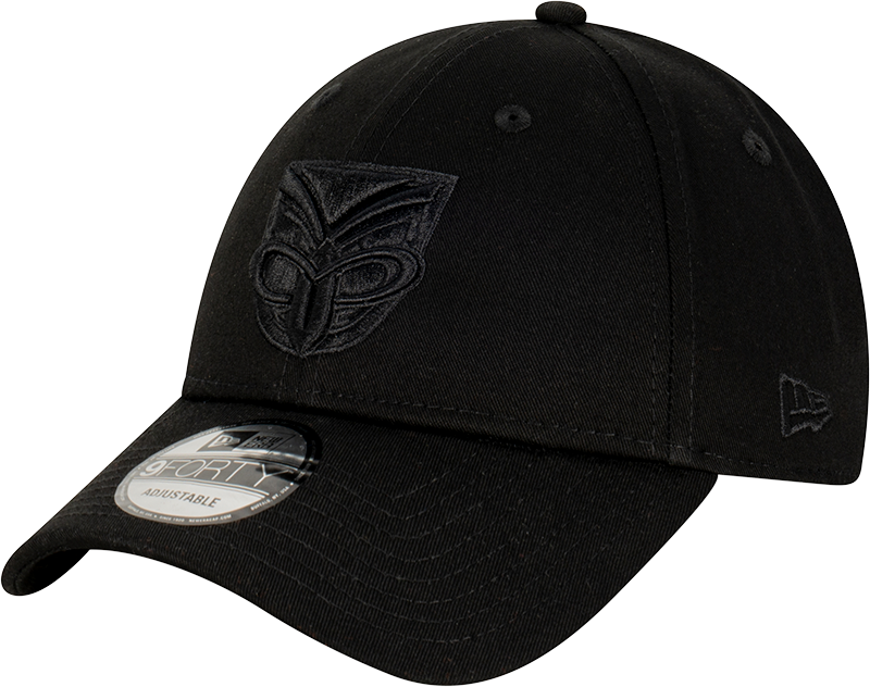 New Zealand Warriors New Era 9FORTY Snapback Hat - Black on Black