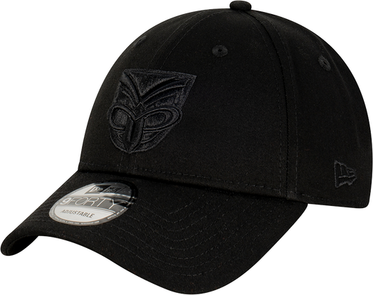 New Zealand Warriors New Era 9FORTY Snapback Hat - Black on Black