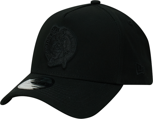 Boston Celtics 9FORTY A-Frame Snapback Hat - Black on Black