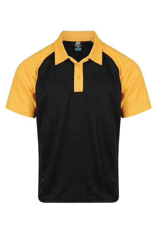 Manly Polo - Black & Yellow