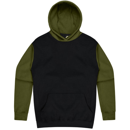Monash Hoodie - Black & Olive