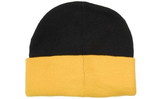 Rolldown Beanie - Black & Gold