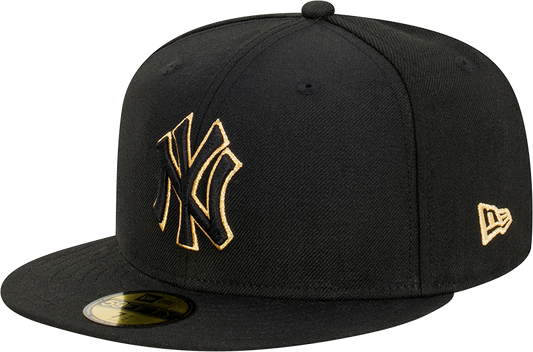 New York Yankees 59Fifty Fitted Cap - Black & Gold