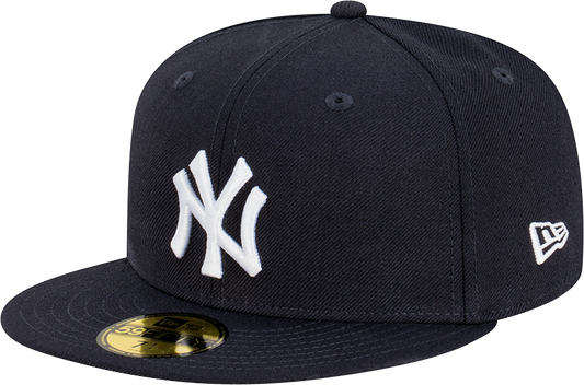 New York Yankees 59Fifty Fitted Cap - Navy Blue & White
