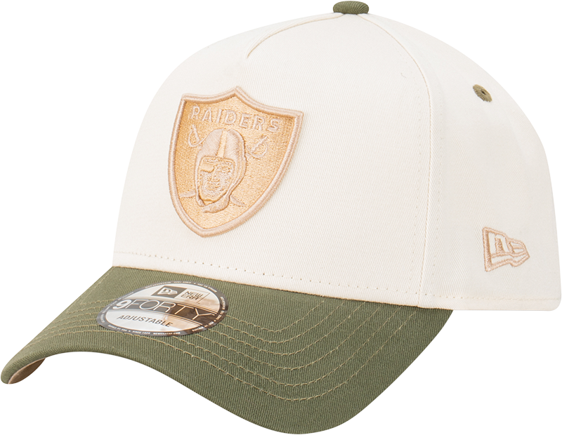 Los Vegas Raiders 9FORTY A-Frame Snapback - Wine Cork Olive