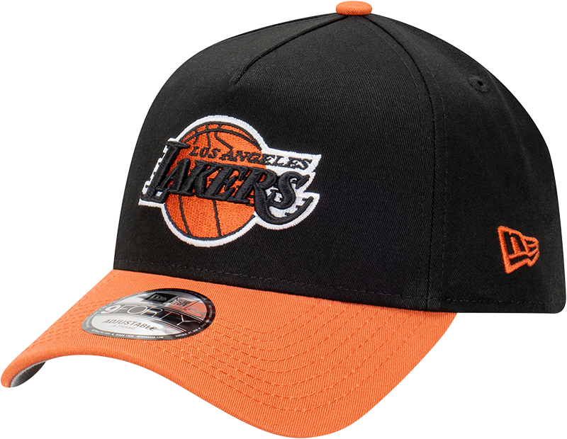Los Angeles Lakers New Era 9FORTY A-Frame Snapback Hat - Burnt Redwood