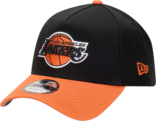 Los Angeles Lakers New Era 9FORTY A-Frame Snapback Hat - Burnt Redwood