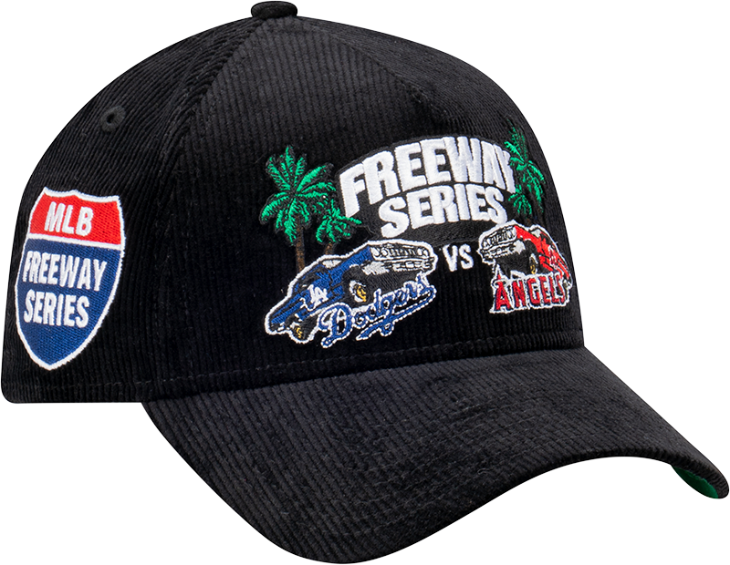 LA Dodgers X LA Angels Freeway Series 9FORTY A-Frame Corduroy Snapback - Black