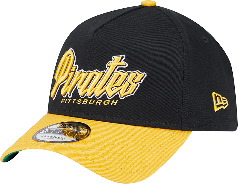 Pittsburgh Pirates 9FORTY A-Frame Snapback - Black and Gold Script