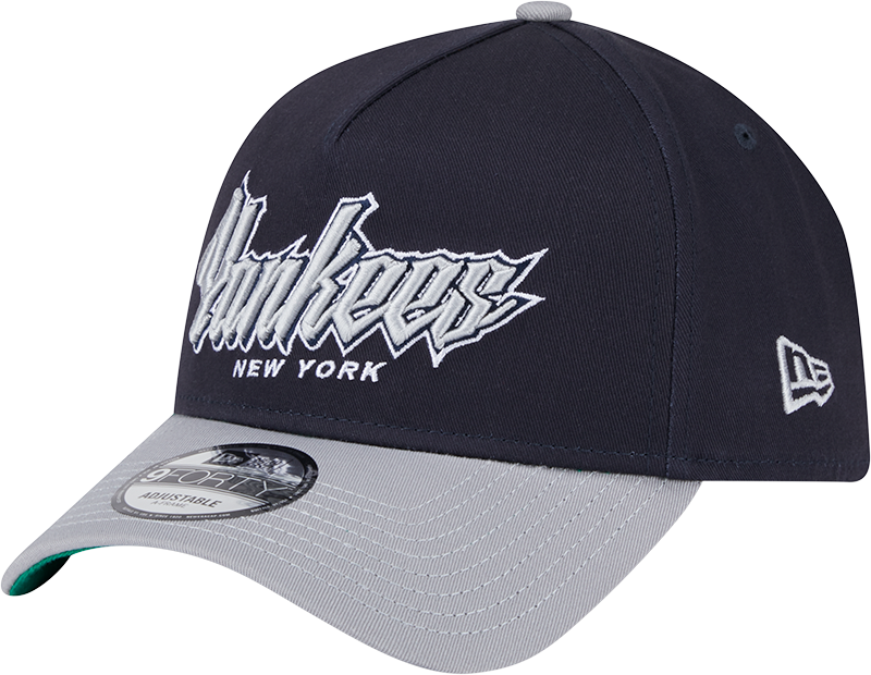 New York Yankees 9FORTY A-Frame Snapback - Navy Script