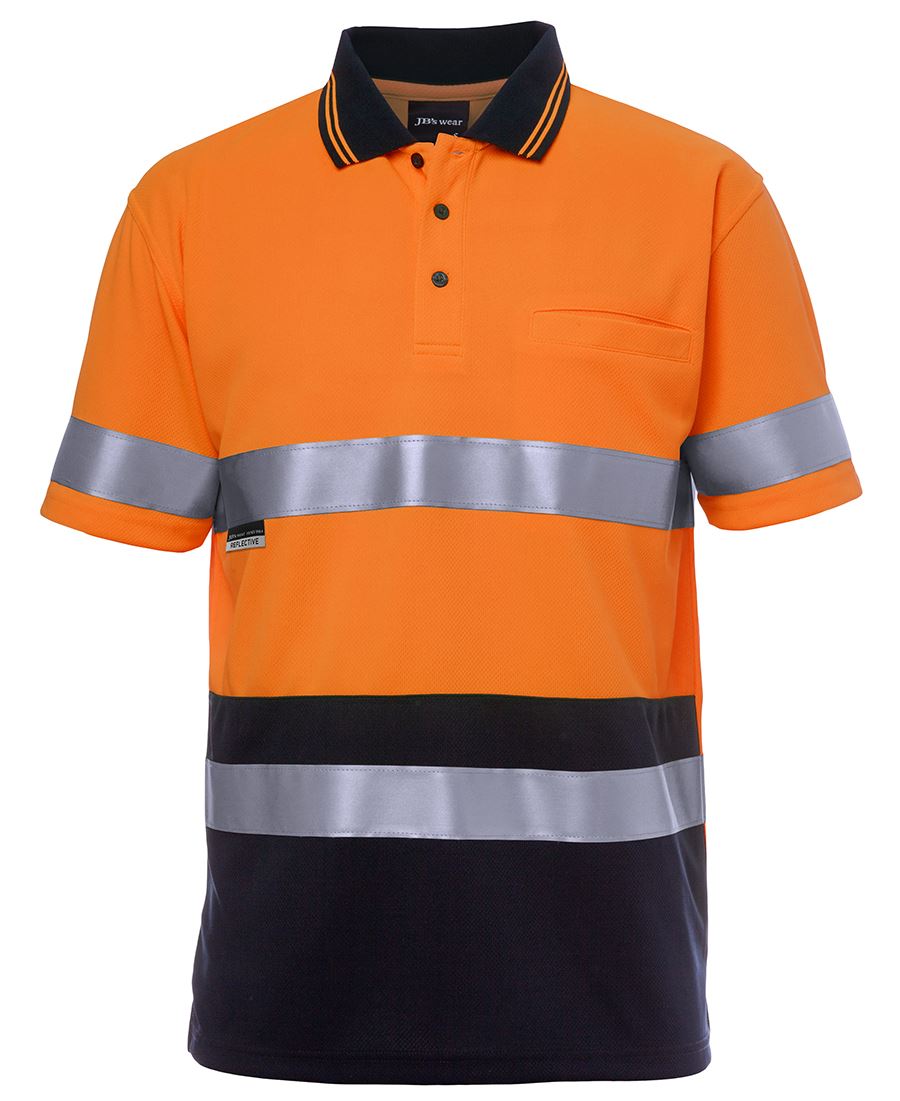 JB's Hi Vis S/S (D+N) Traditional Polo - Orange