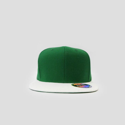 Snapback Flatpeak - Green & White