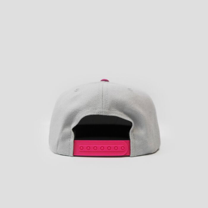 Snapback Flatpeak - Silver & Pink
