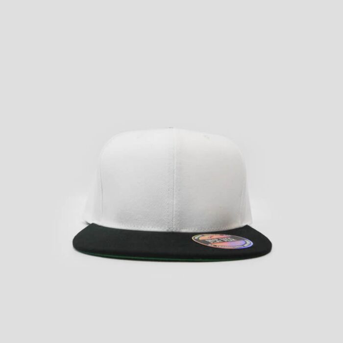 Snapback Flatpeak - White & Black