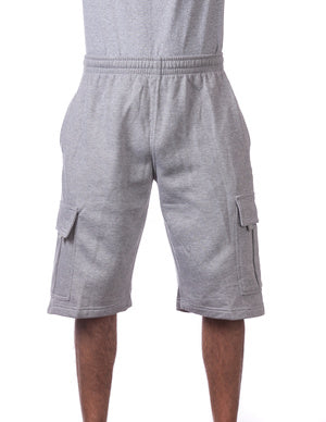 Pro Club Fleece Cargo Shorts - Grey