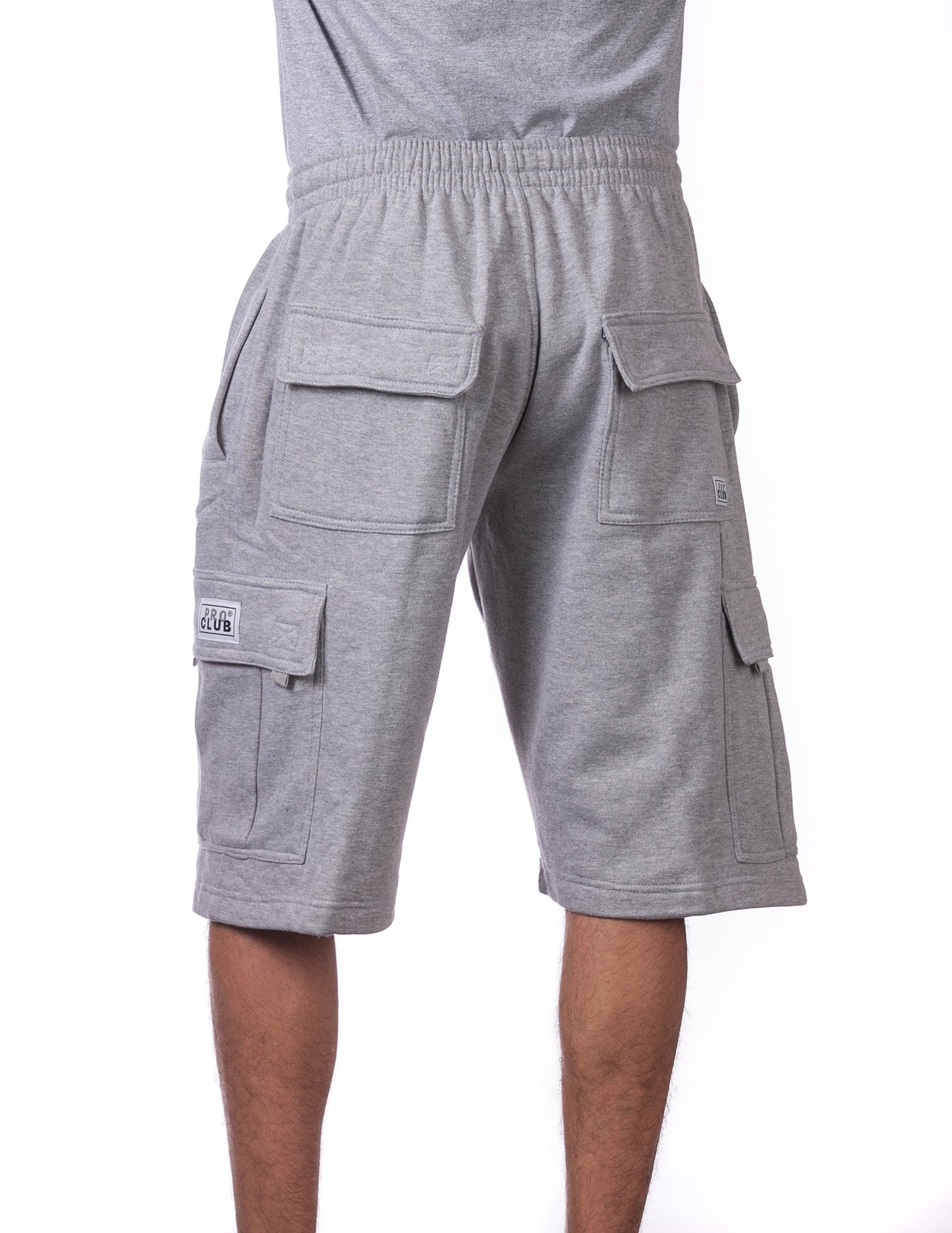 Pro Club Fleece Cargo Shorts - Grey