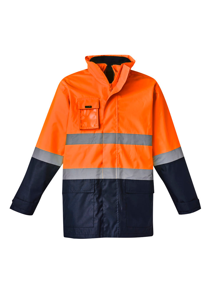 Men’s Hi-Vis Basic 4-In-1 Waterproof Jacket - Orange