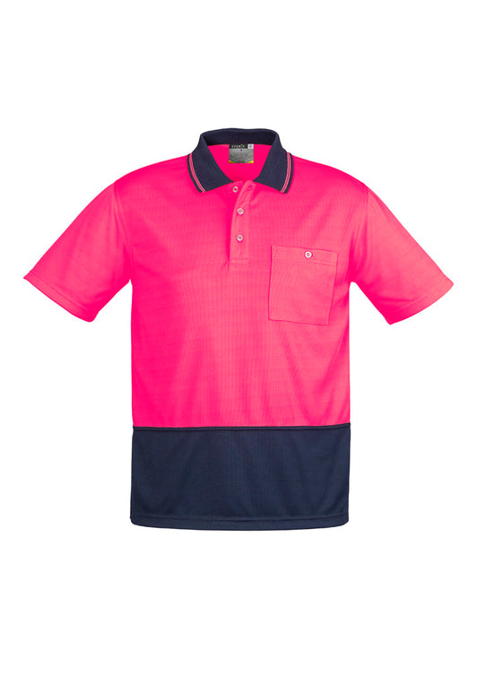 Hi-Vis Polo - Pink & Navy