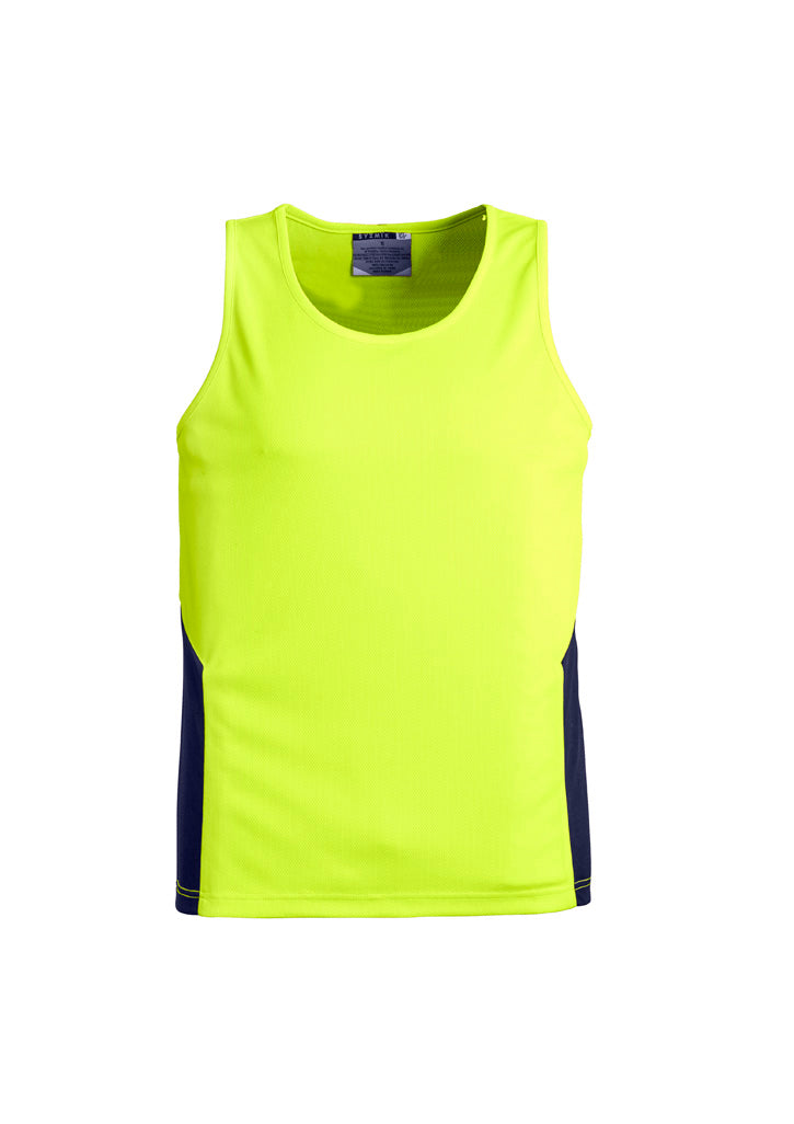 Hi-Vis Singlet - Yellow & Navy