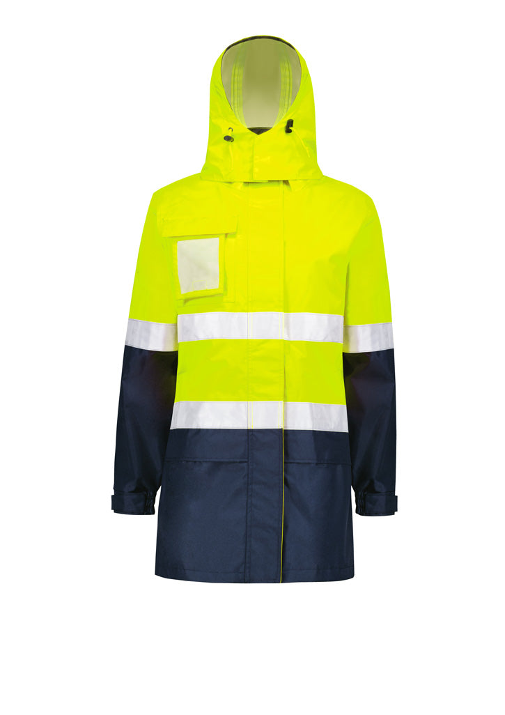 Womens Hi-Vis Ultralite Waterproof Jacket - Yellow & Navy