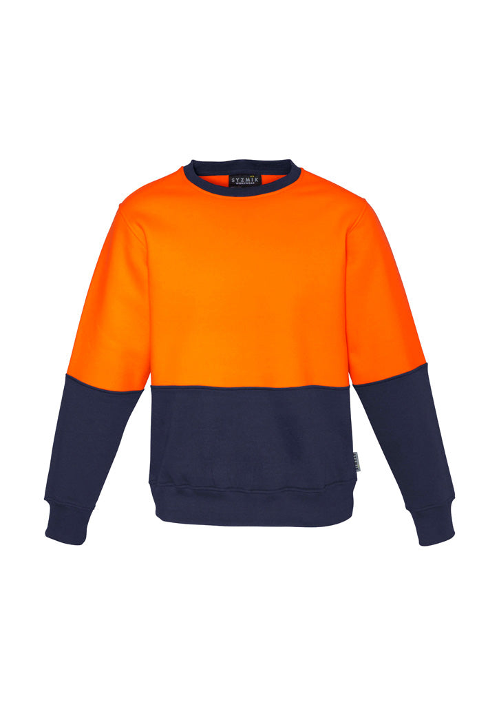 Hi-Vis Crewneck Sweater - Orange & Navy