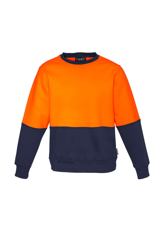 Hi-Vis Crewneck Sweater - Orange & Navy