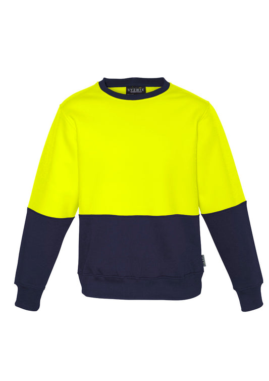 Hi-Vis Crewneck Sweater - Yellow & Navy