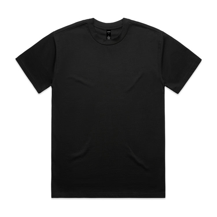 As Colour Heavy Tee Black Front 5080