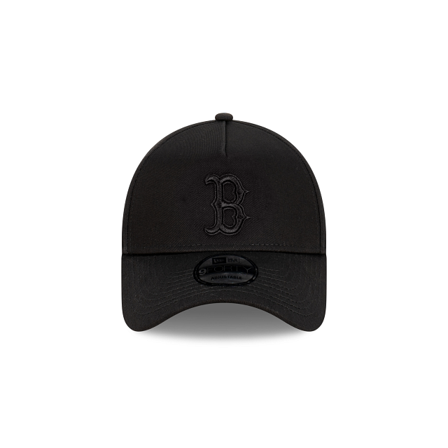 Boston Red Sox New Era 9FORTY A-Frame Snapback Hat - Black on Black