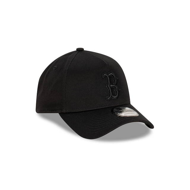 Boston Red Sox New Era 9FORTY A-Frame Snapback Hat - Black on Black
