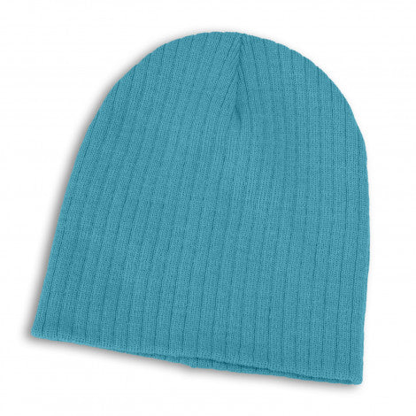 Cable Knit Beanie - Aqua