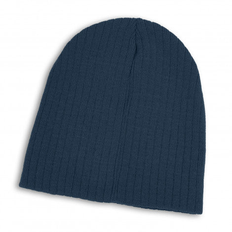Cable Knit Beanie - Navy