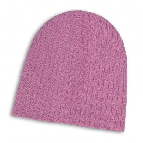 Cable Knit Beanie - Pink
