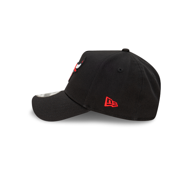 Chicago Bulls New Era 9FORTY A-Frame Snapback Hat - Black