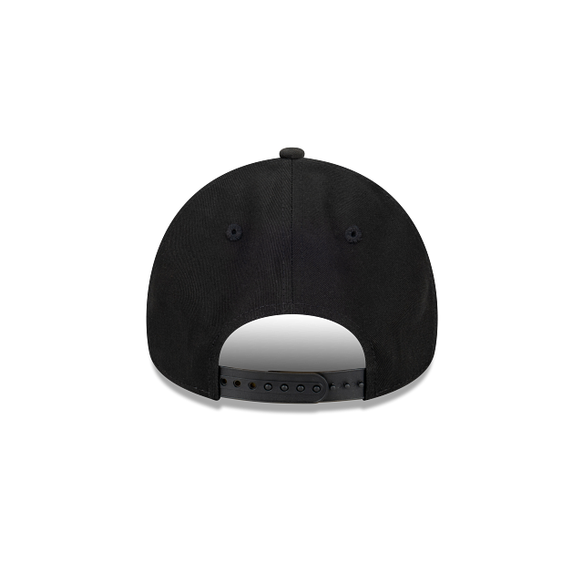 Chicago Bulls New Era 9FORTY A-Frame Snapback Hat - Black on Black
