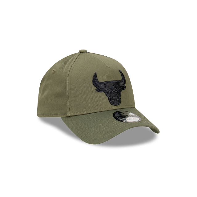 Chicago Bulls New Era 9FORTY A-Frame Snapback Hat - New Olive