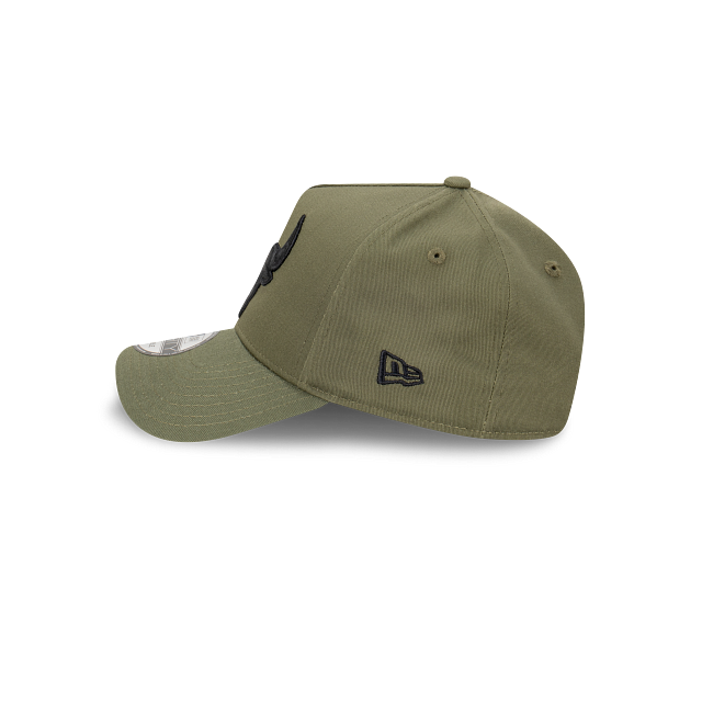 Chicago Bulls New Era 9FORTY A-Frame Snapback Hat - New Olive