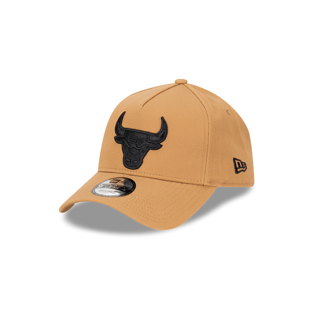 Chicago Bulls New Era 9FORTY A-Frame Snapback Hat - Wheat