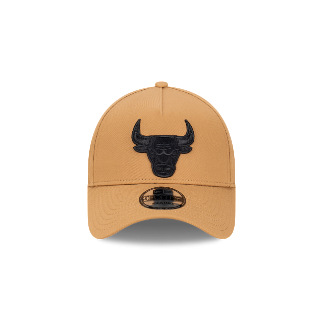 Chicago Bulls New Era 9FORTY A-Frame Snapback Hat - Wheat