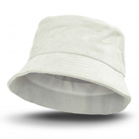 Corduroy Bucket Hat - White