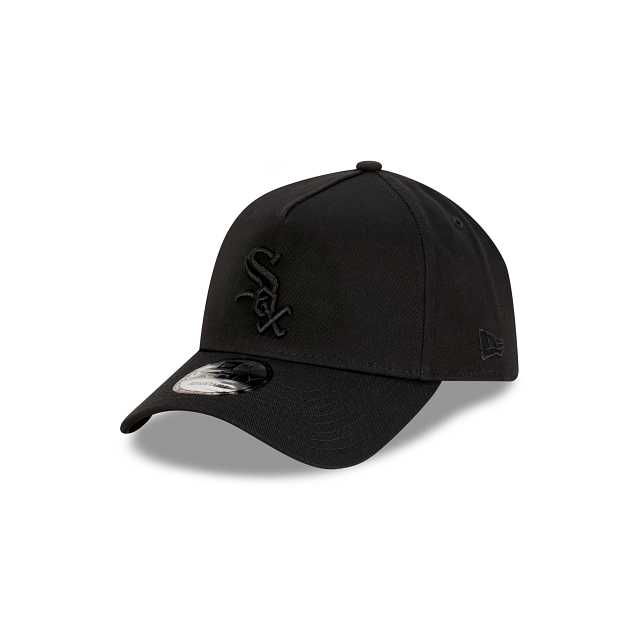 Chicago White Sox New Era 9FORTY A-Frame Snapback Hat - Black on Black