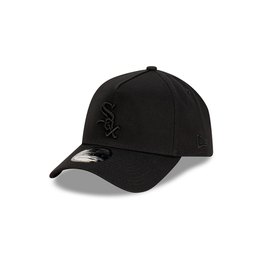 Chicago White Sox New Era 9FORTY A-Frame Snapback Hat - Black on Black