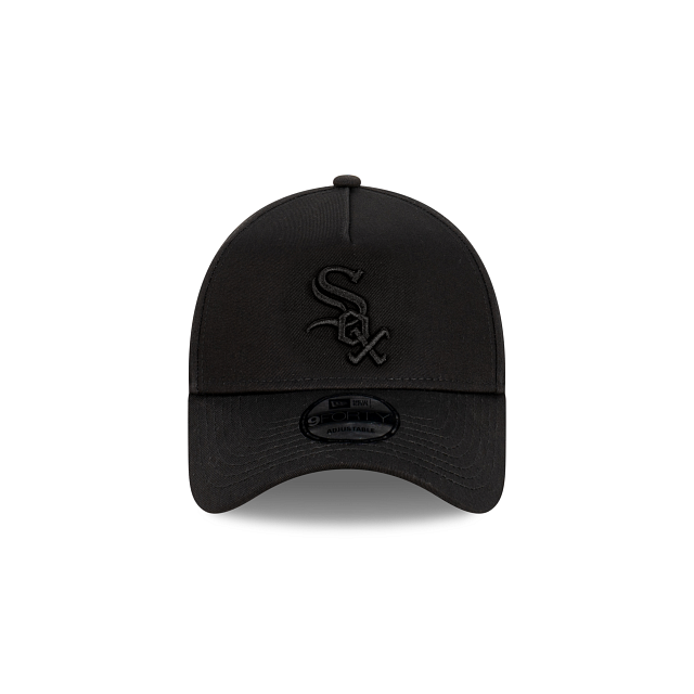 Chicago White Sox New Era 9FORTY A-Frame Snapback Hat - Black on Black